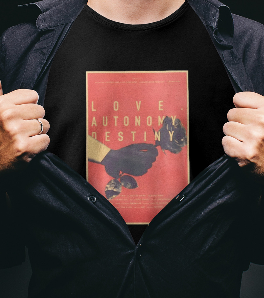 Love Autonomy Destiny Electric Dream Battery February 14th 2024 Hand Holding Flower T-Shirt