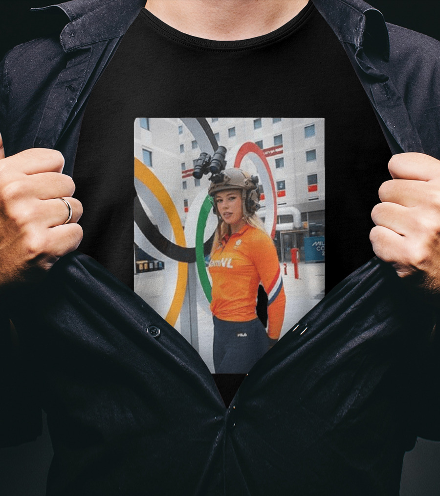 Jutta Leerdam Night Vision Helmet Netherlands Olympic Athlete Fila T-Shirt