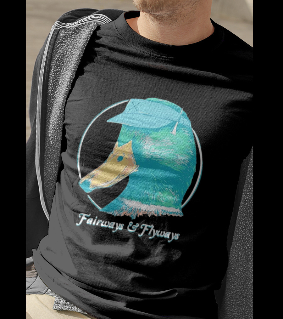 Fairways And Flyways Mallard Duck Head With Cap T-Shirt