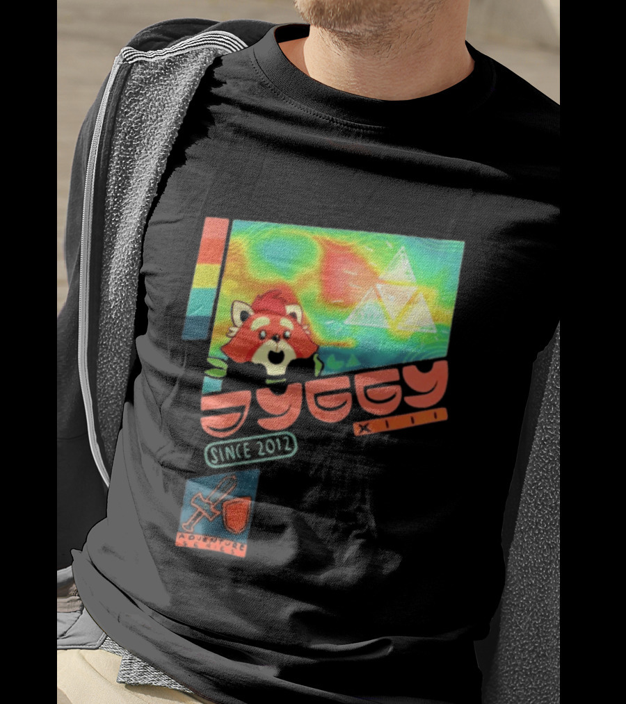 Jyggy Adventuring Since 2012 Red Panda Adventure Seeker Triangles T-Shirt