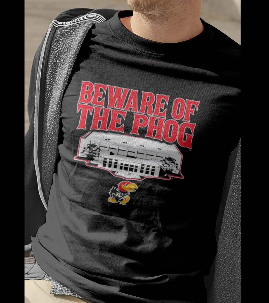 Beware Of The Phog Kansas Basketball Stadium Jayhawk T-Shirt