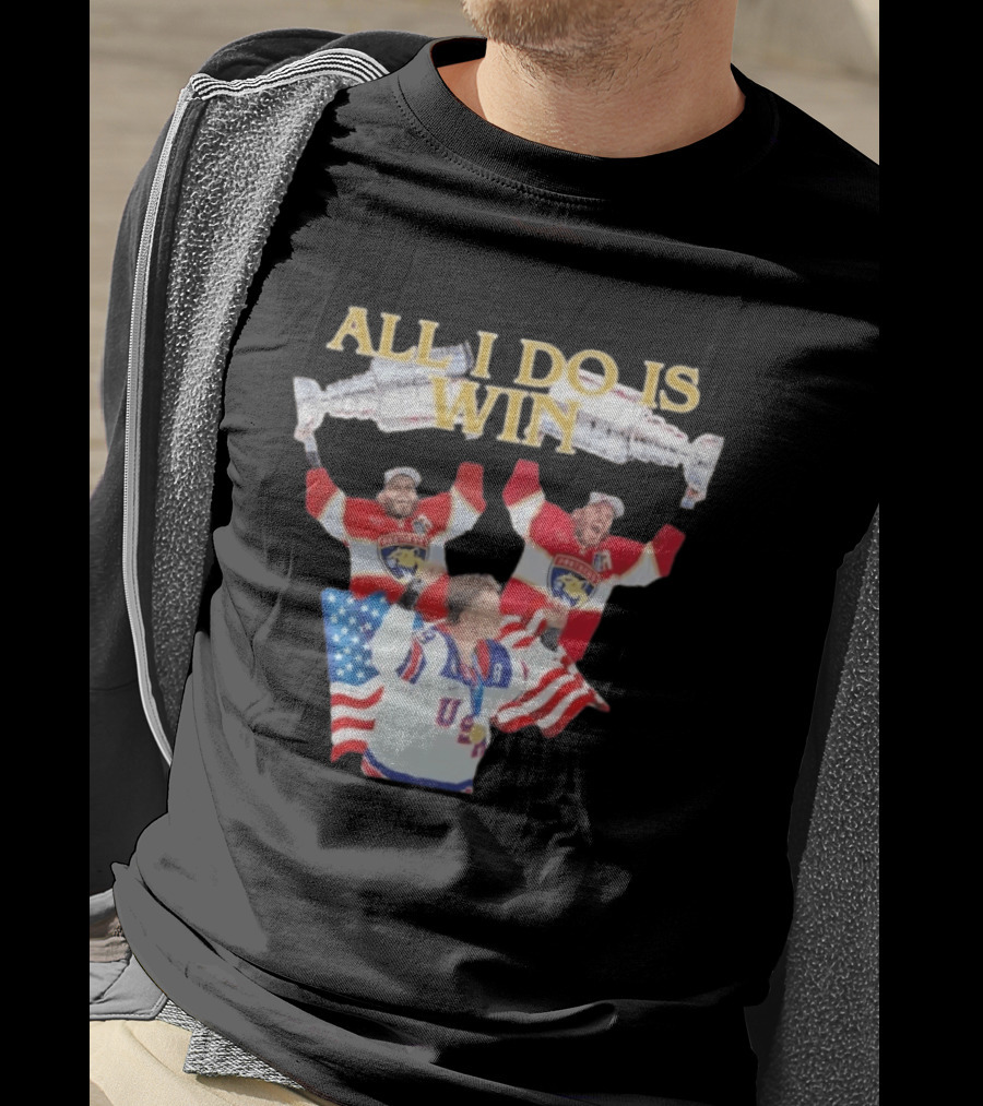 All I Do Is Win Matthew Tkachuk USA Hockey Panthers Flag T-Shirt