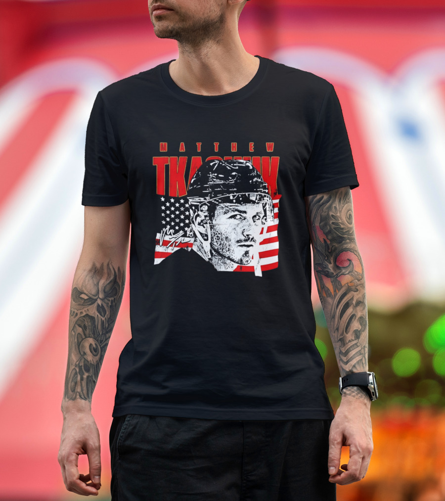 Matthew Tkachuk Usa Hockey Florida Stars And Stripes T-Shirt