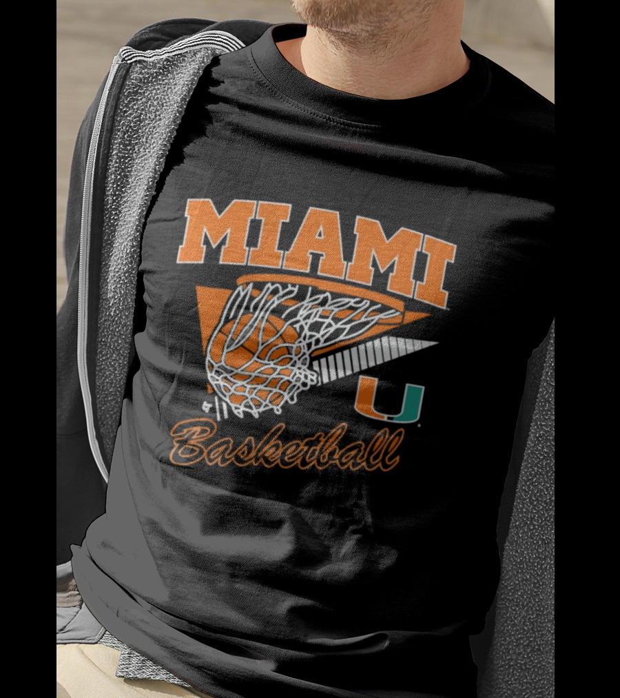 Miami Basketball U Basketball Swish T-Shirt