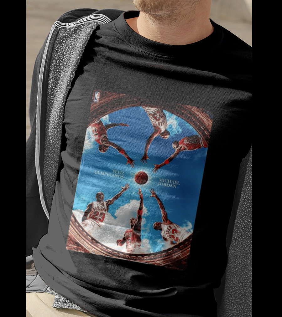 Feliz Cumpleaños Michael Jordan Basketball Reach Sky 23 T-Shirt