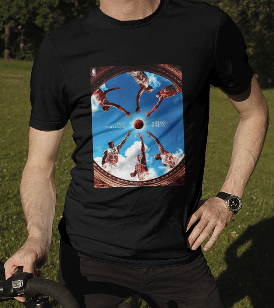 Feliz Cumpleaños Michael Jordan Basketball Reach Sky 23 T-Shirt