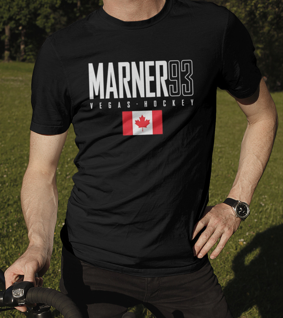Mitch Marner 93 Vegas Hockey Canada Flag T-Shirt