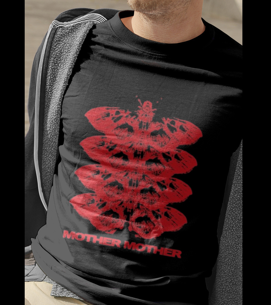 Mother Mother Red Moth Symmetrical T-Shirt