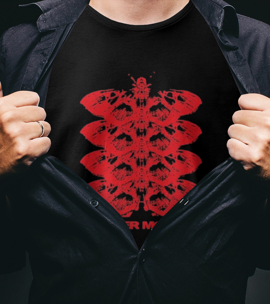 Mother Mother Red Moth Symmetrical T-Shirt