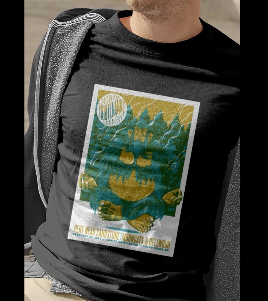 North Hootenanny Country Pert Near Sandstone MoonCats Dellwood Empire Arts Center Grand Forks ND February 28 2026 T-Shirt