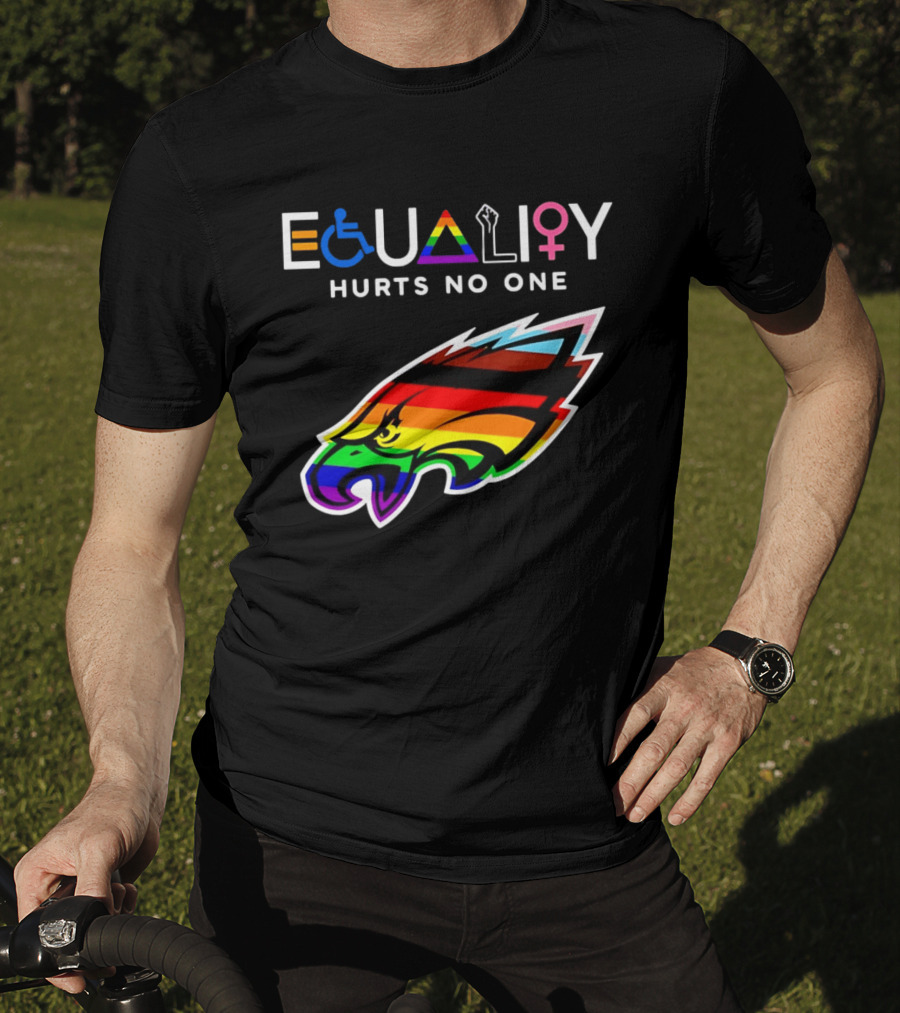 Philadelphia Eagles Equality Hurts No One With Rainbow Pride T-Shirt
