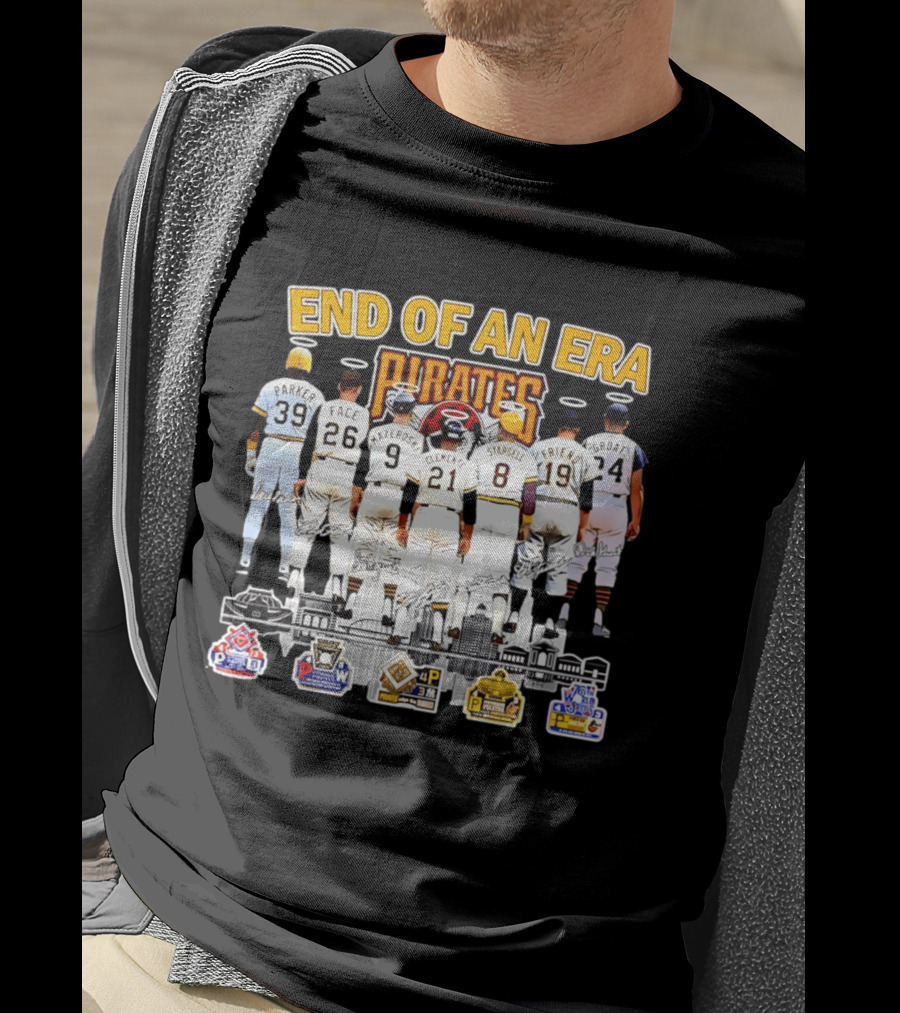 End Of An Era Pittsburgh Pirates Parker Face Mazeroski Clemente Stargell Friend Groat T-Shirt