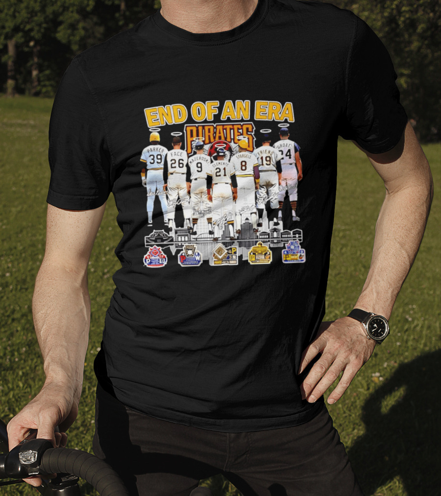End Of An Era Pittsburgh Pirates Parker Face Mazeroski Clemente Stargell Friend Groat T-Shirt