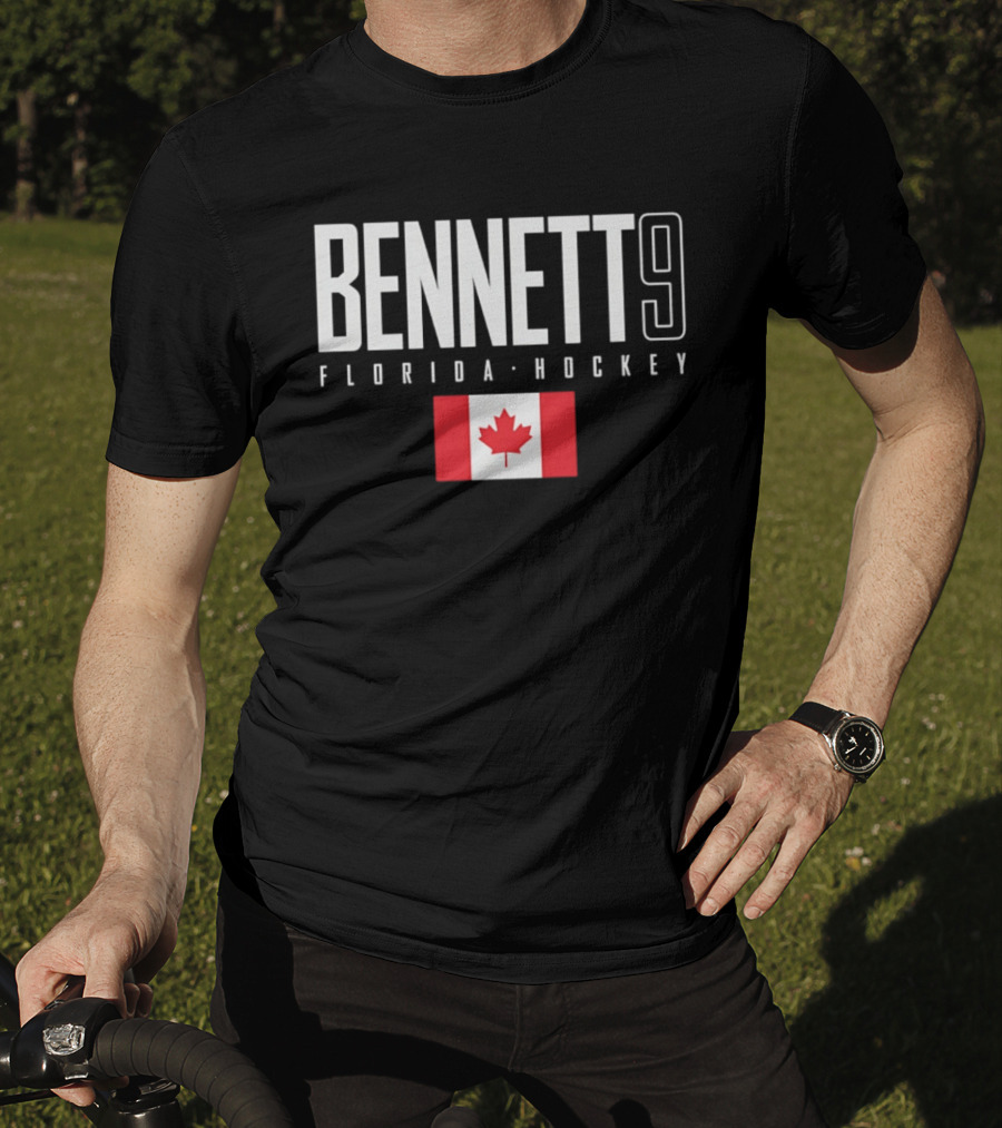 Bennett 9 Florida Hockey Canada Flag T-Shirt