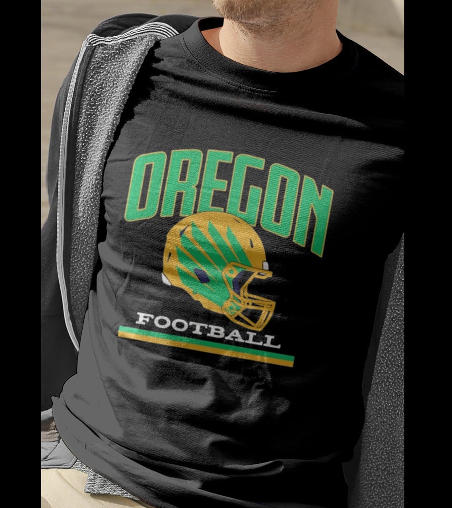 Oregon Ducks Football Team Helmet T-Shirt