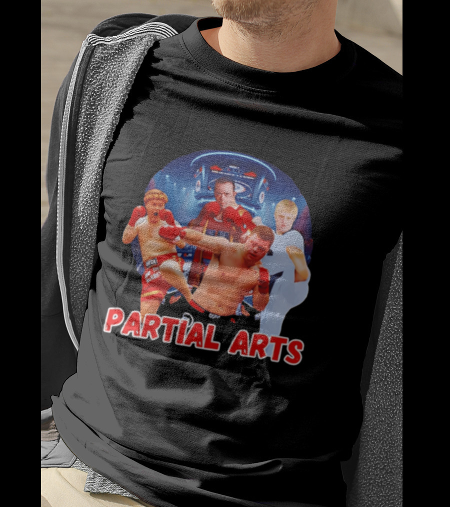 Partial Arts Fighters In Arena Battle T-Shirt