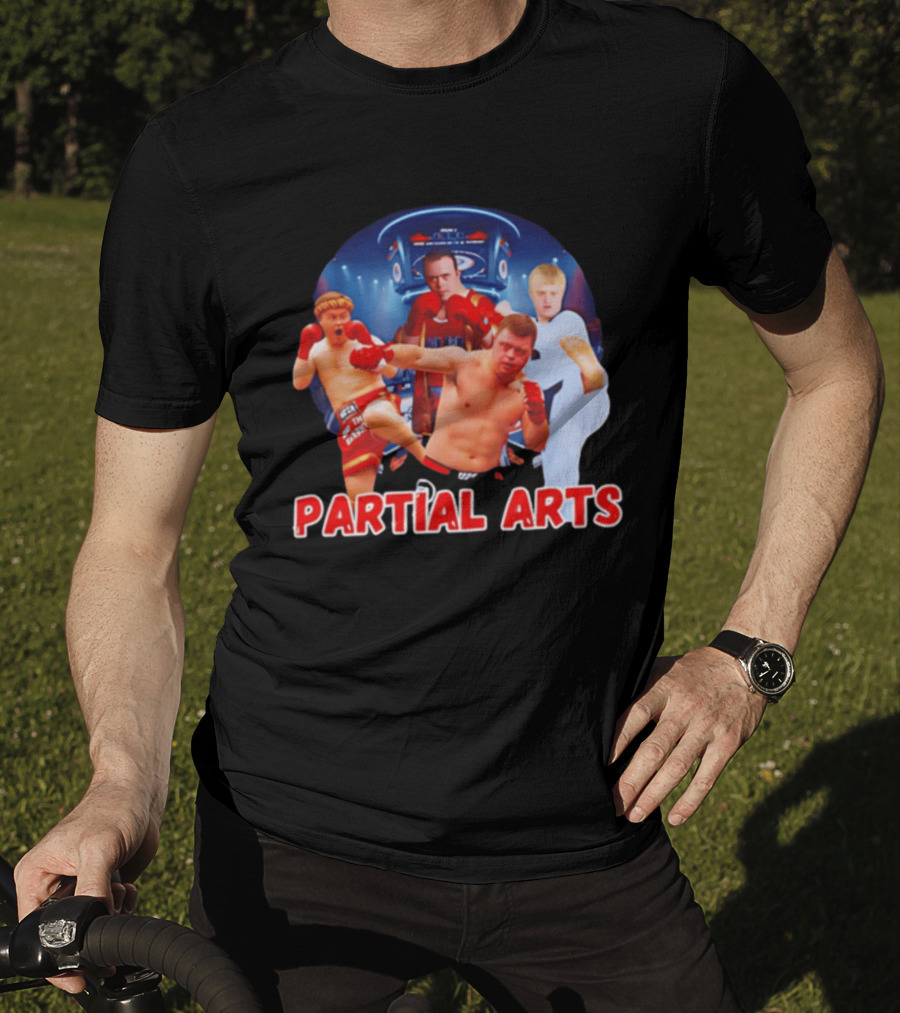 Partial Arts Fighters In Arena Battle T-Shirt