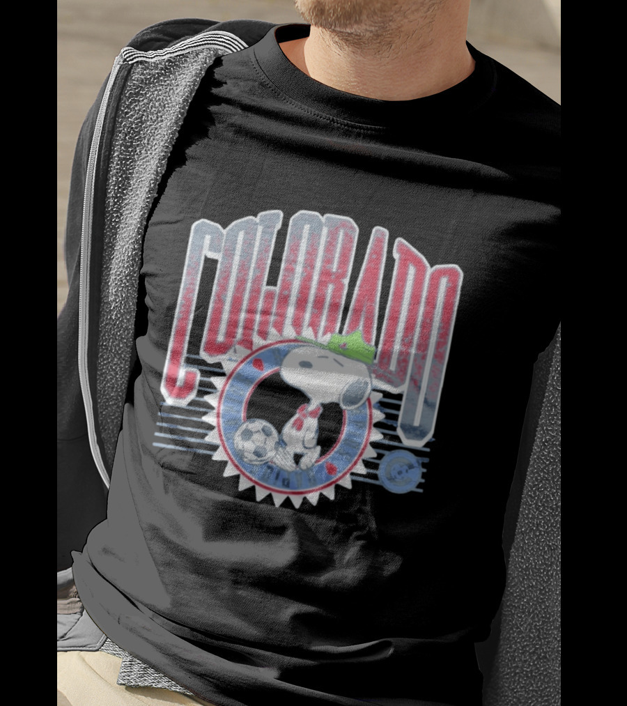 Peanuts Snoopy Colorado Rapids Soccer Cartoon T-Shirt