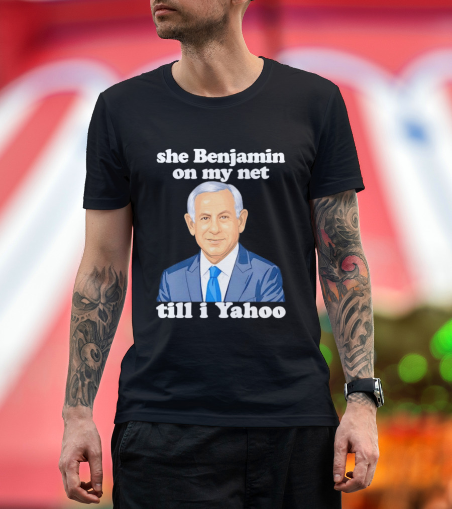 She Benjamin On My Net Till I Yahoo Cartoon Benjamin Portrait Blue Suit T-Shirt