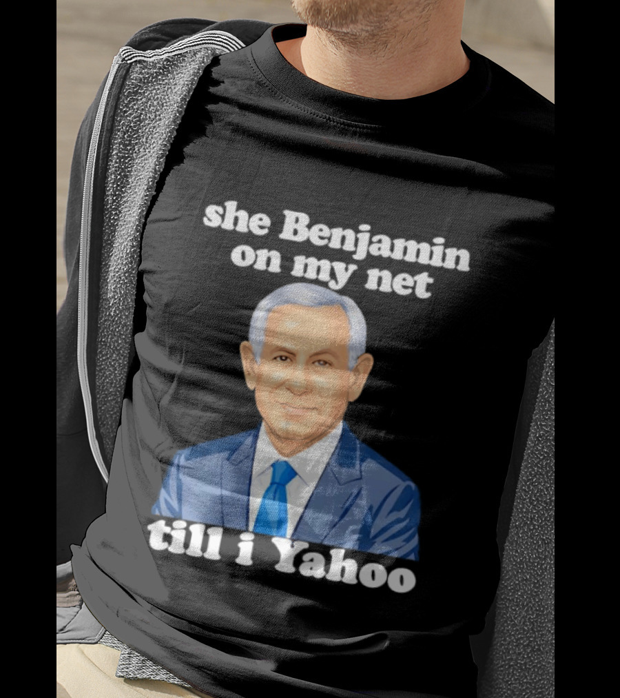 She Benjamin On My Net Till I Yahoo Cartoon Benjamin Portrait Blue Suit T-Shirt