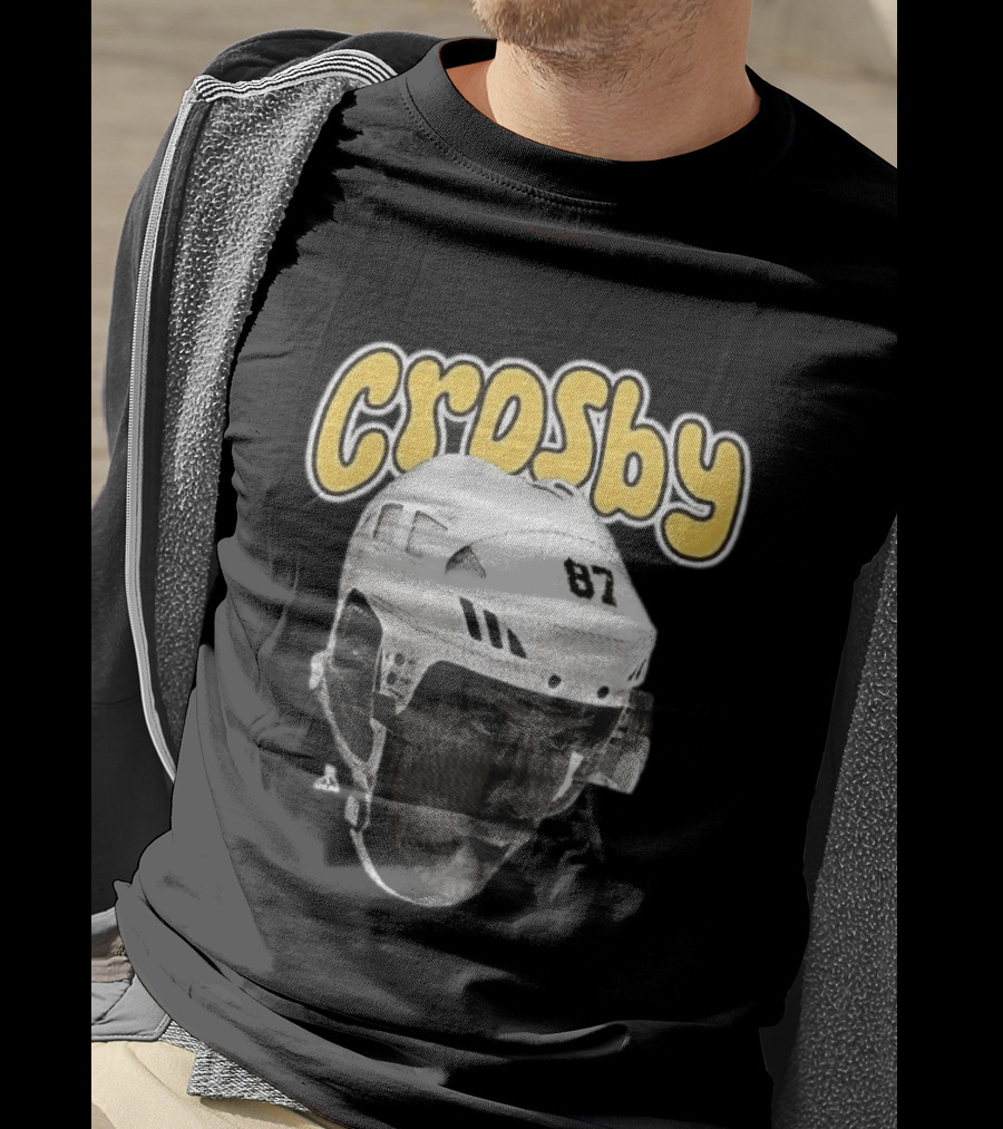 Sidney Crosby Pittsburgh Penguins Hockey 87 Big Face T-Shirt