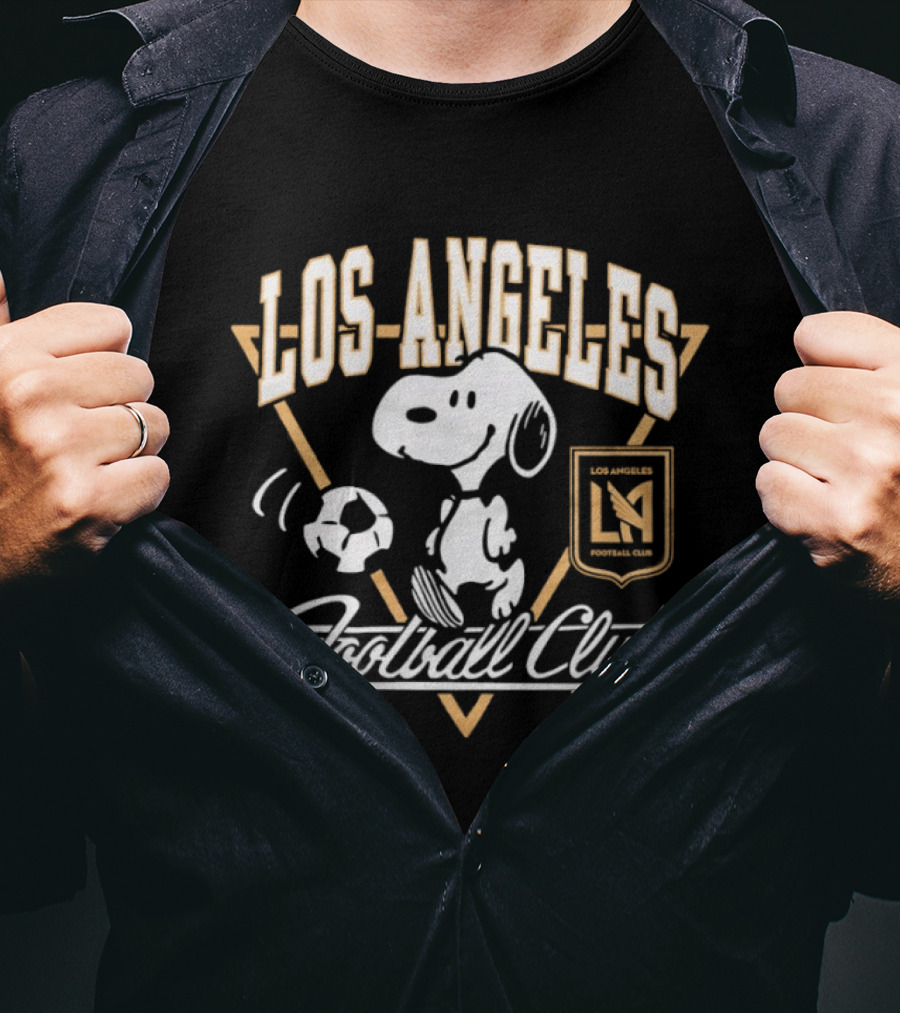 Peanuts Snoopy Los Angeles Football Club Soccer Collaboration T-Shirt