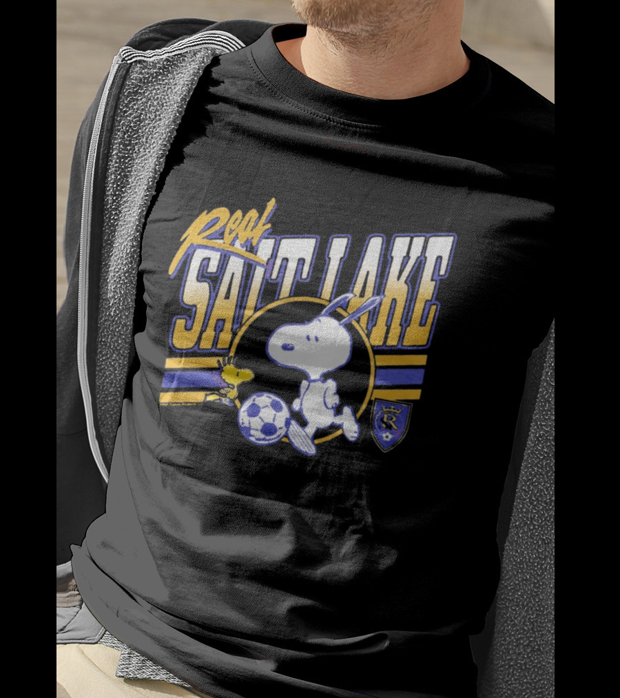 Real Salt Lake Snoopy Soccer Collaboration Peanuts Comic T-Shirt