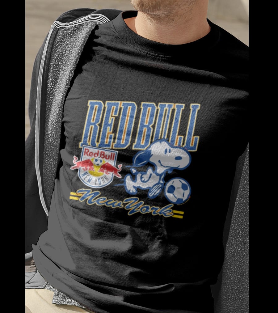 Peanuts Snoopy Red Bull New York Soccer Collaboration T-Shirt