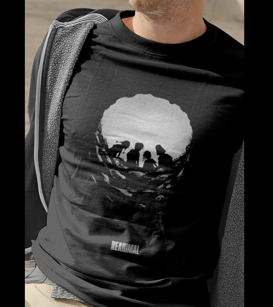 Reanimal Cave Silhouette Family Exploration T-Shirt