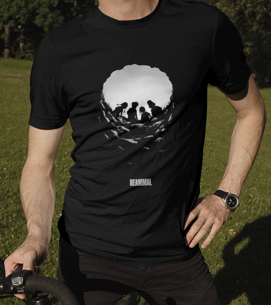 Reanimal Cave Silhouette Family Exploration T-Shirt