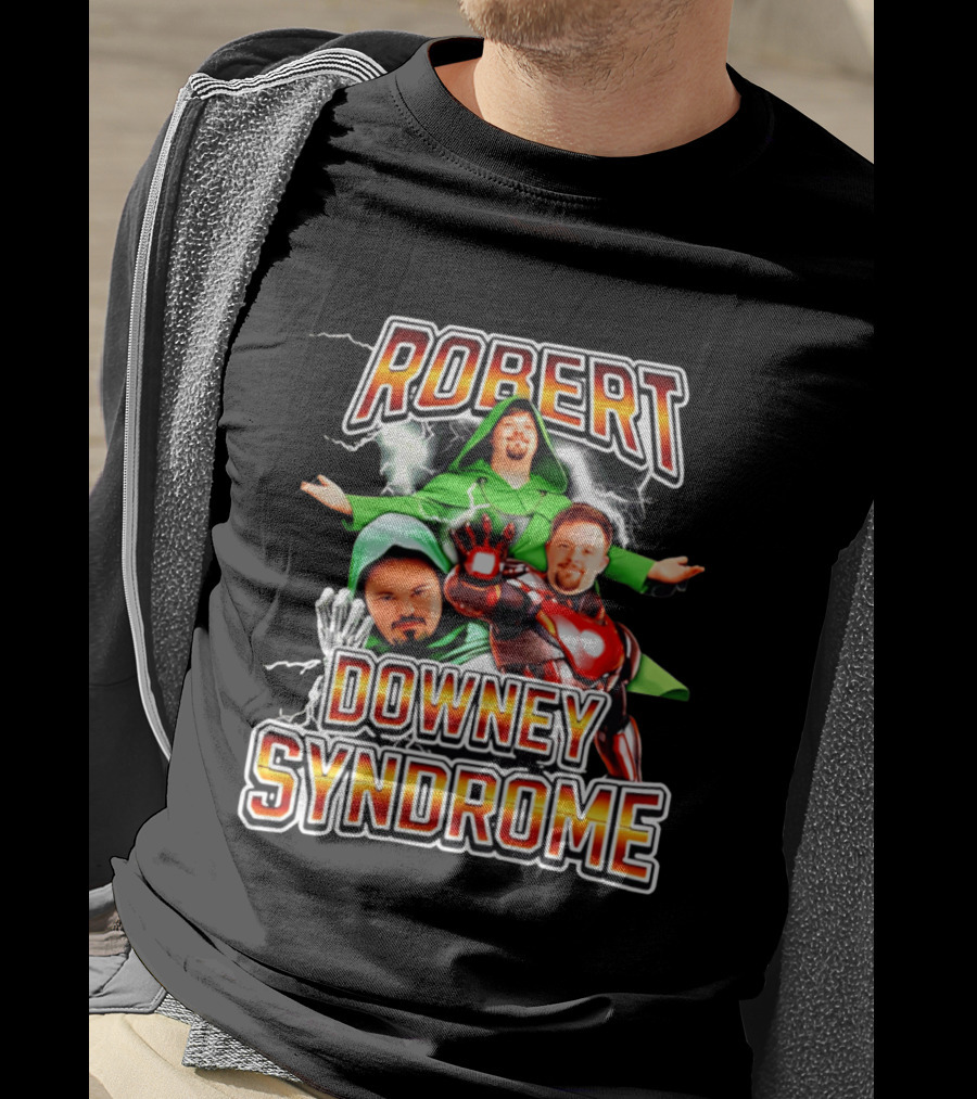 Robert Downey Syndrome Green Iron Suit T-Shirt