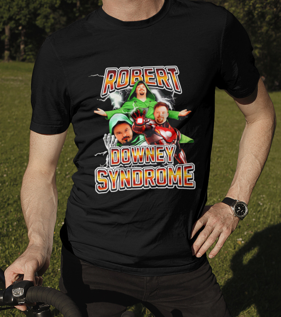 Robert Downey Syndrome Green Iron Suit T-Shirt