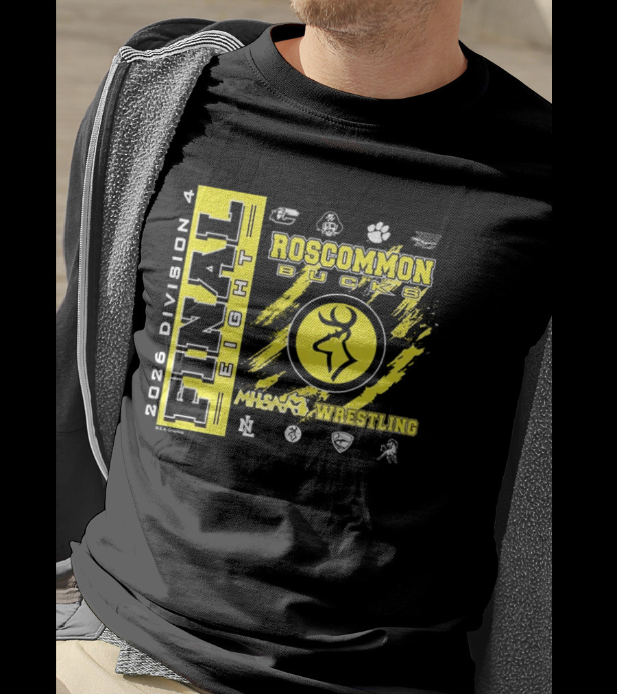 Roscommon Bucks 2026 Final Eight MHSAA Wrestling Division 4 T-Shirt