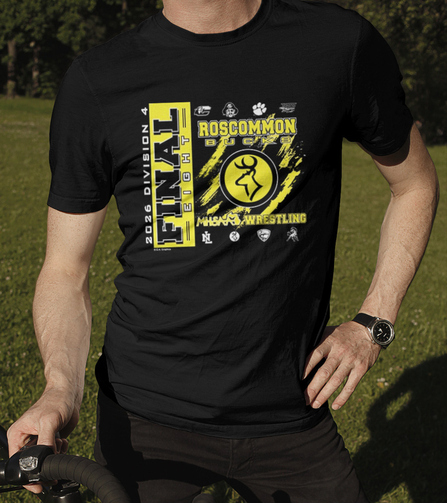 Roscommon Bucks 2026 Final Eight MHSAA Wrestling Division 4 T-Shirt