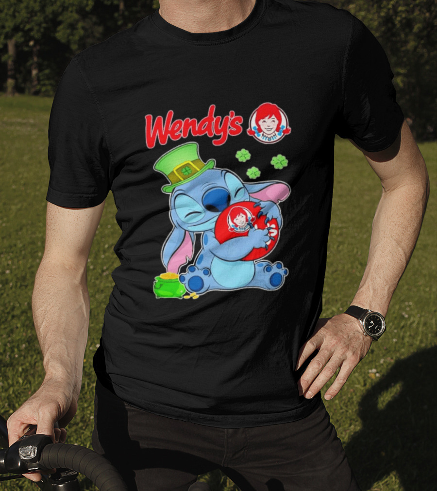 Wendy's Leprechaun Hat Stitch Hugging St Patricks Day T-Shirt