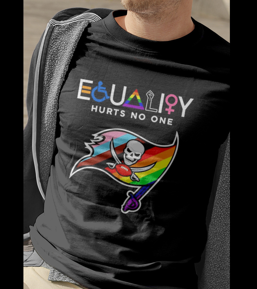 Tampa Bay Buccaneers Equality Hurts No One LGBTQ Pride Flag T-Shirt