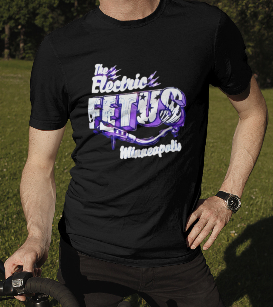 The Electric Fetus Minneapolis Purple Stars And Stripes T-Shirt