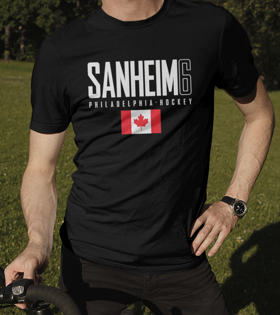 Sanheim 6 Philadelphia Hockey Canada Flag T-Shirt