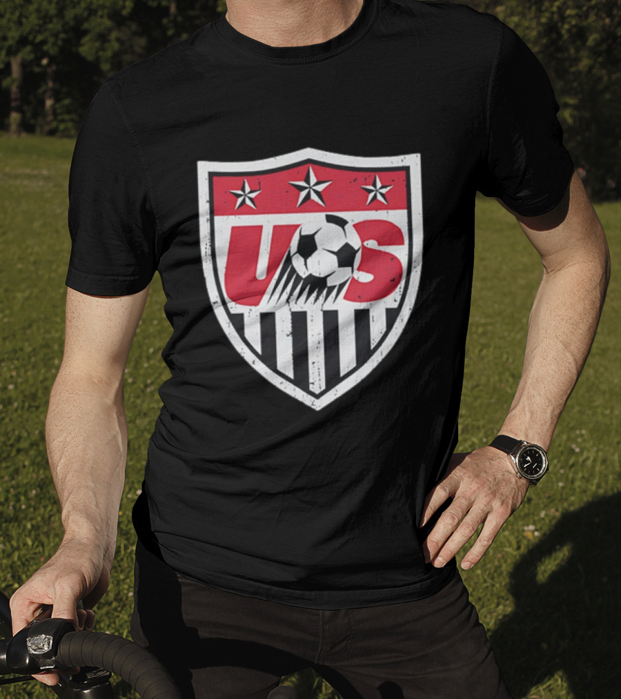 U.S. Soccer Stars And Stripes Emblem With Soccer Ball T-Shirt