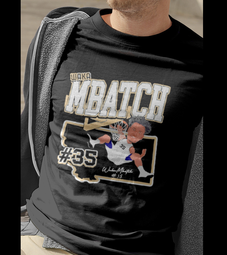Waka Mbatch Montana State Bobcats Basketball #35 Caricature '26 T-Shirt
