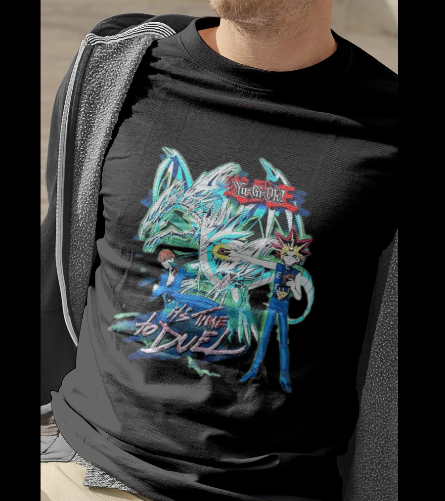 Yu Gi Oh Master Duel It's Time To Duel Blue Eyes White Dragon Yugi Kaiba T-Shirt