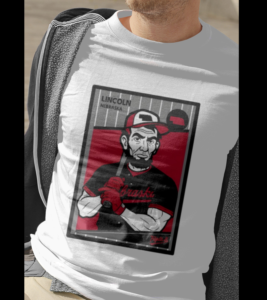 Lincoln Nebraska Cornhuskers Baseball Card Triple B T-Shirt
