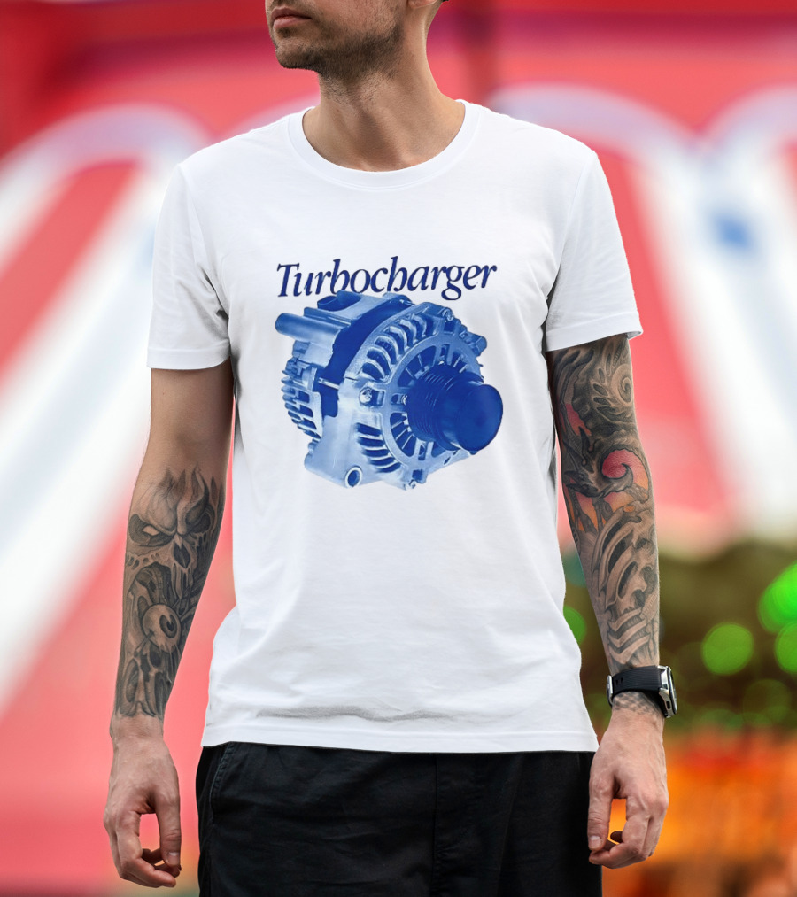Turbocharger Alternator Blue Highlight T-Shirt