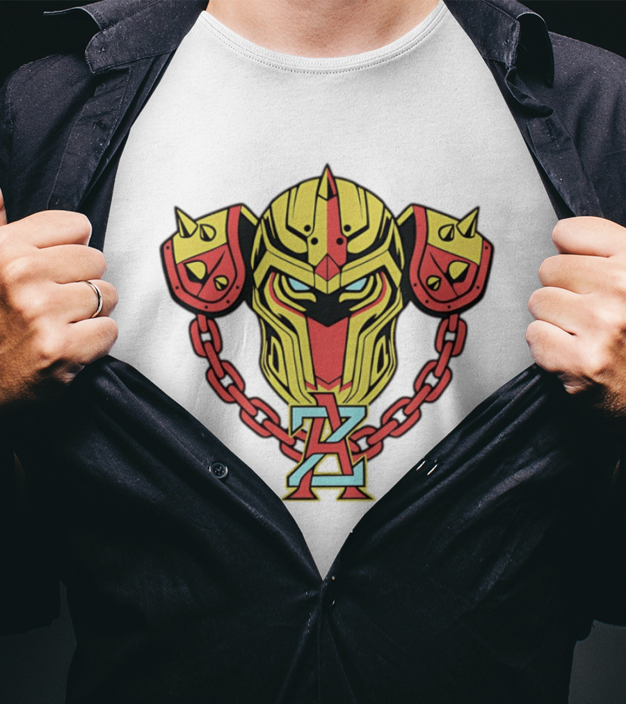 Arizona Juggernauts Robot Helmet Symbol With Chains T-Shirt