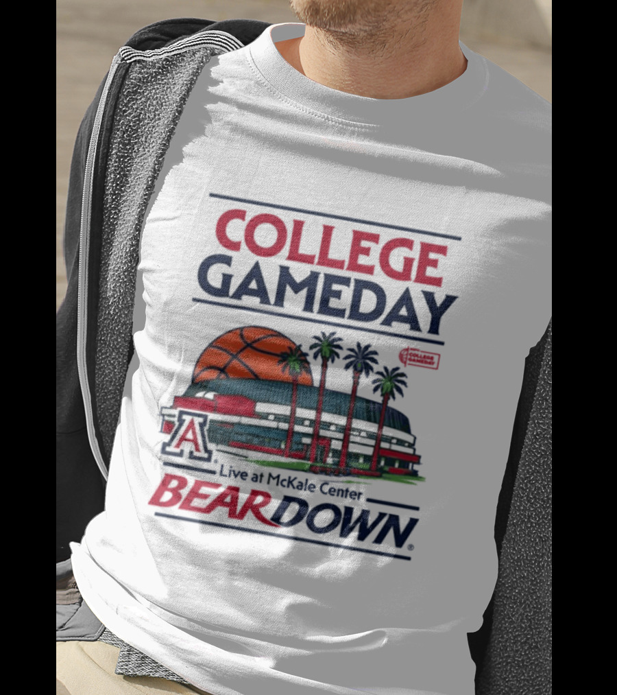 Arizona Wildcats College Gameday Live At McKale Center Bear Down T-Shirt