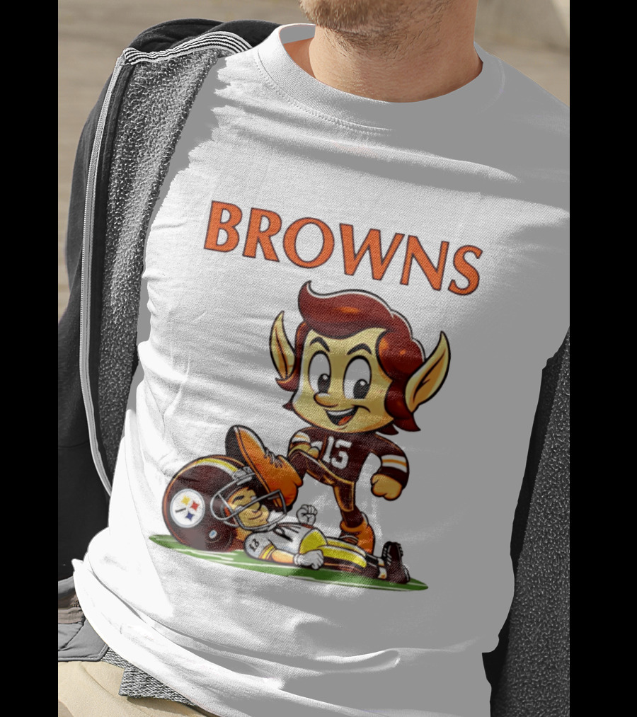 Cleveland Browns Victory Over Pittsburgh Steelers Rivalry Brownie T-Shirt