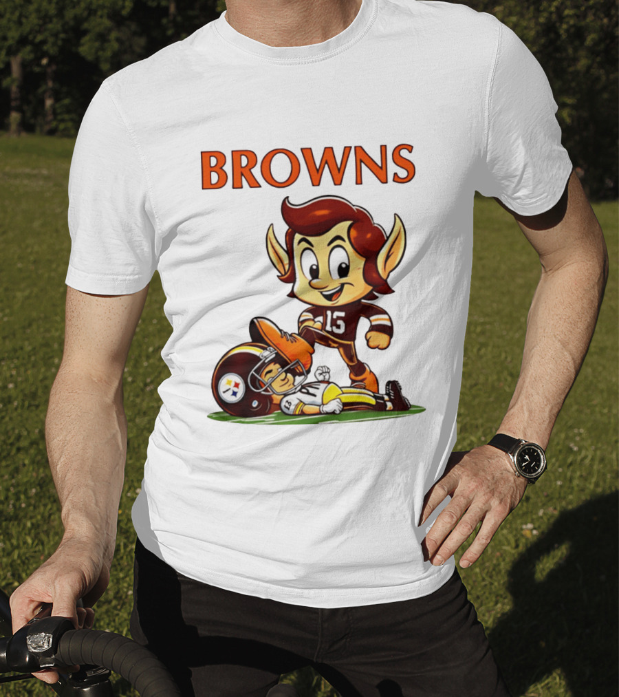 Cleveland Browns Victory Over Pittsburgh Steelers Rivalry Brownie T-Shirt