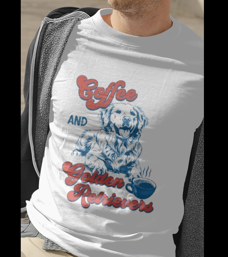 Coffee And Golden Retrievers Cozy Pet Lovers T-Shirt