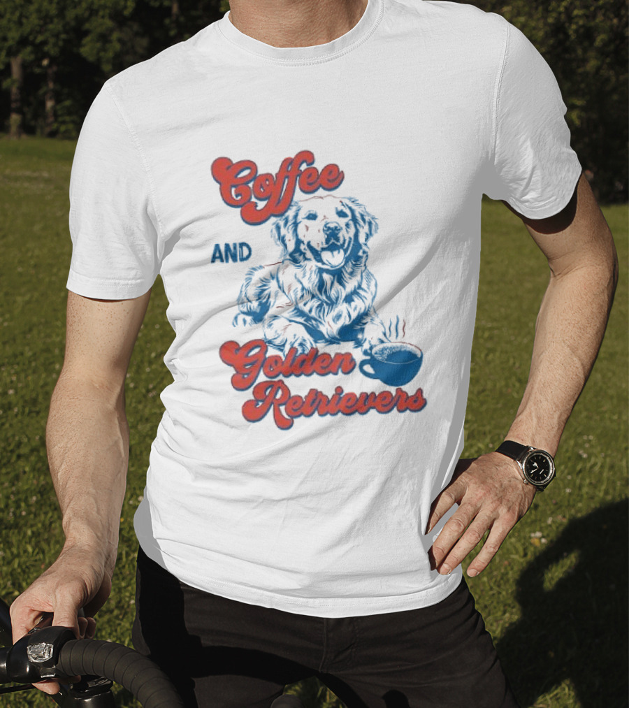 Coffee And Golden Retrievers Cozy Pet Lovers T-Shirt