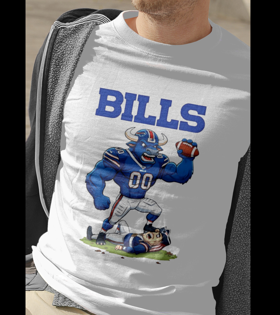 Buffalo Bills Vs New England Patriots Rivalry Comic Character Victory T-Shirt